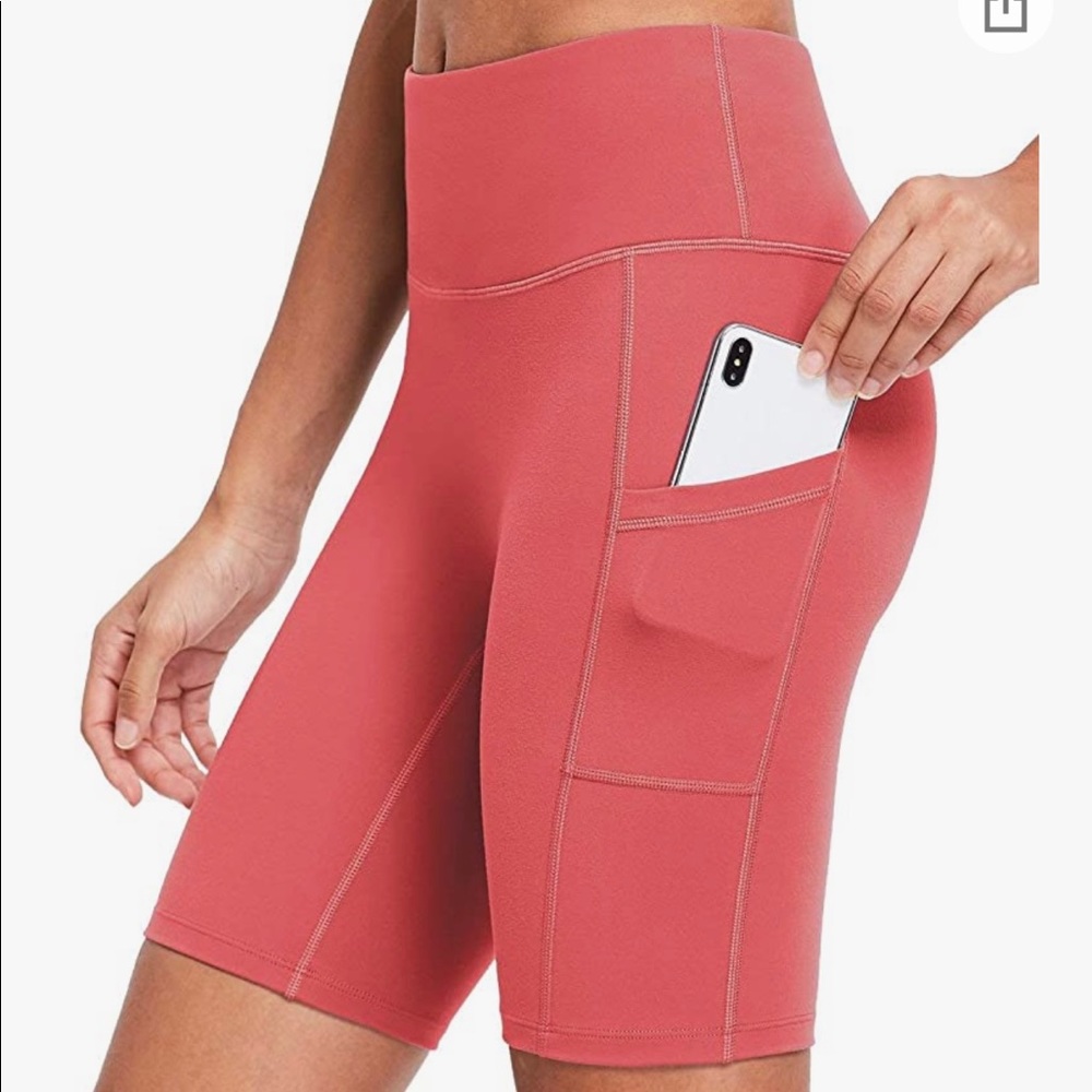 Baleaf 8” High Waist Biker Shorts